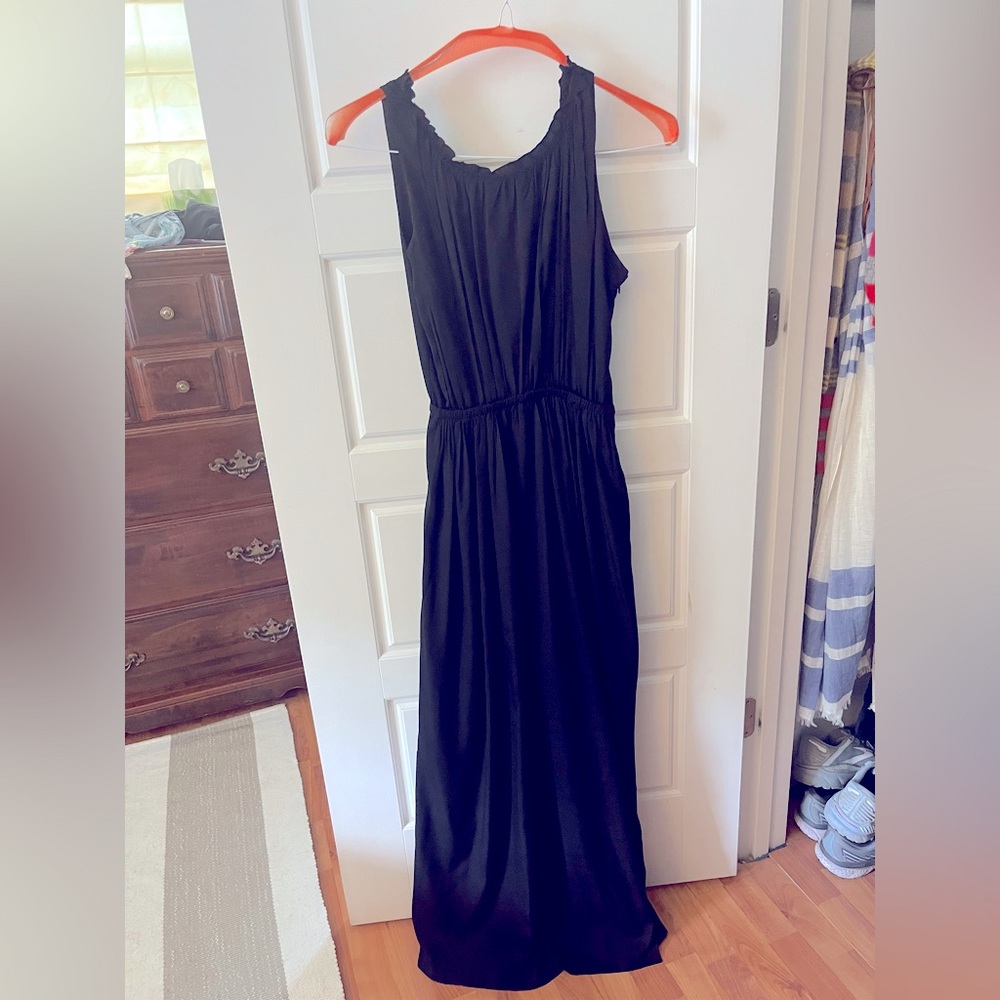 Chelsea Flower simple long black dress